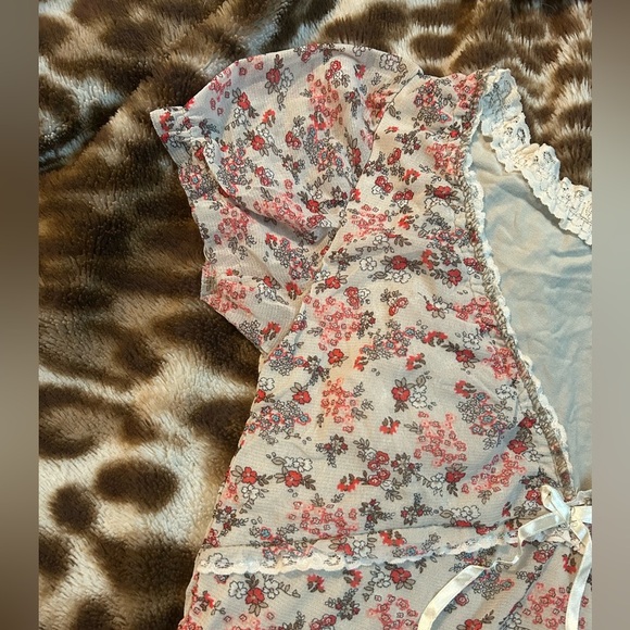 Floral Lace Trim Dress - Picture 3 of 7